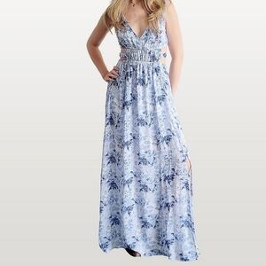 Floral Cut Out Maxi Dress Size XS